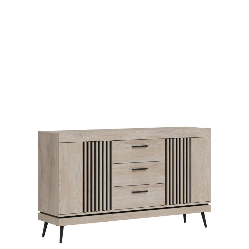 Komoda MATI MI04 Liveo Meble Dąb Cremona Cotta/Czarny