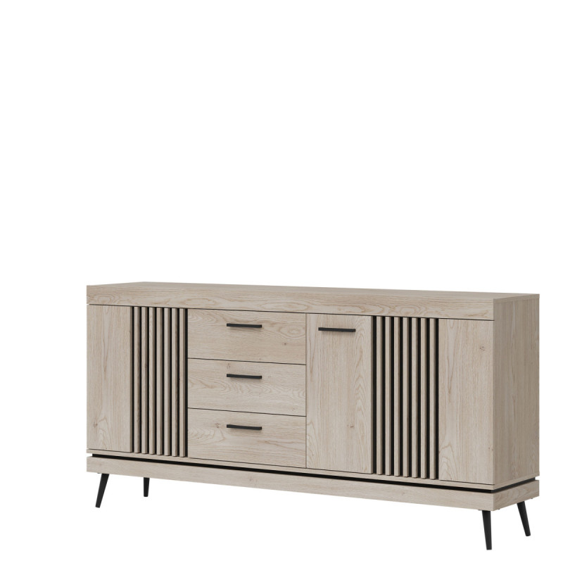 Komoda MATI MI05 Liveo Meble Dąb Cremona Cotta/Czarny