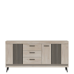 Komoda MATI MI05 Liveo Meble Dąb Cremona Cotta/Czarny