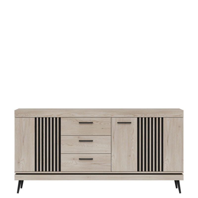 Komoda MATI MI05 Liveo Meble Dąb Cremona Cotta/Czarny