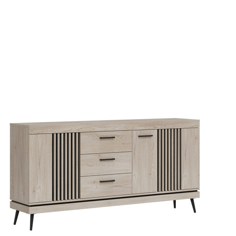 Komoda MATI MI05 Liveo Meble Dąb Cremona Cotta/Czarny