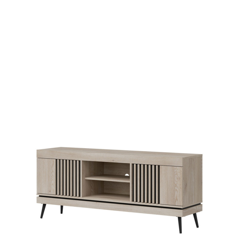 Szafka RTV MATI MI01 Liveo Meble Dąb Cremona Cotta/Czarny