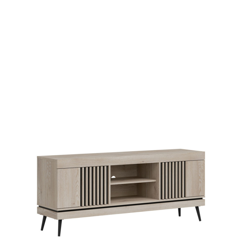 Szafka RTV MATI MI01 Liveo Meble Dąb Cremona Cotta/Czarny