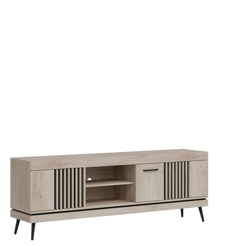 Szafka RTV MATI MI02 Liveo Meble Dąb Cremona Cotta/Czarny