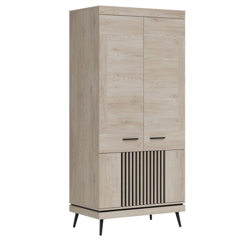 Szafa MATI MI10 Liveo Meble Dąb Cremona Cotta/Czarny