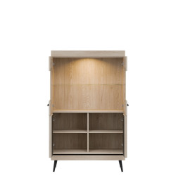 Witryna MATI MI06 Liveo Meble Dąb Cremona Cotta/Czarny