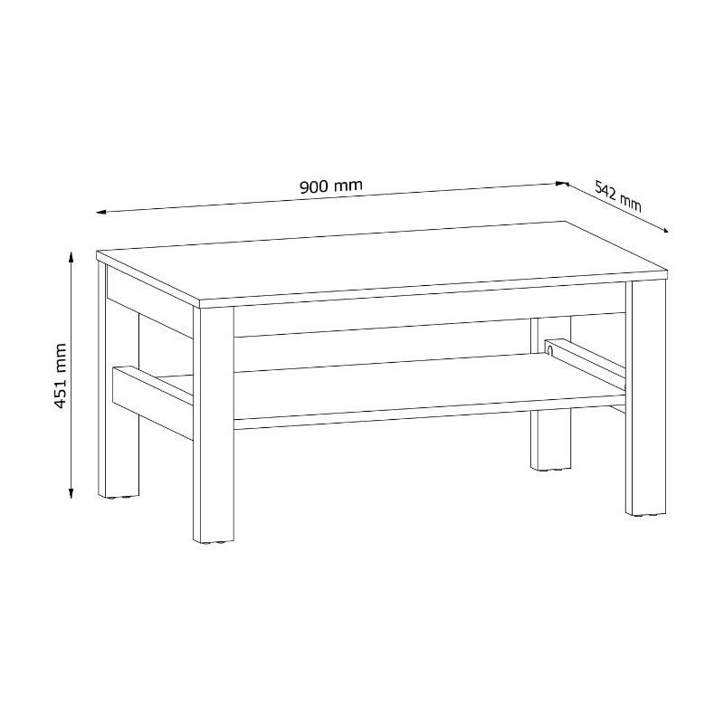Stolik kawowy Indygo ST Gała Meble Dąb Wotan/Beige