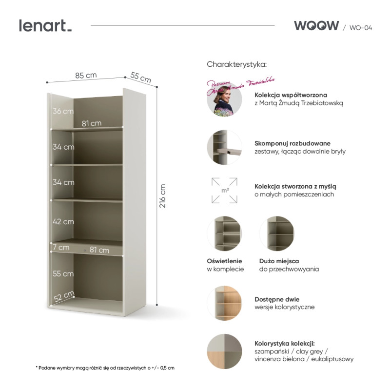 Regał dekoracyjny WO-04 Lenart do książek i pamiątek