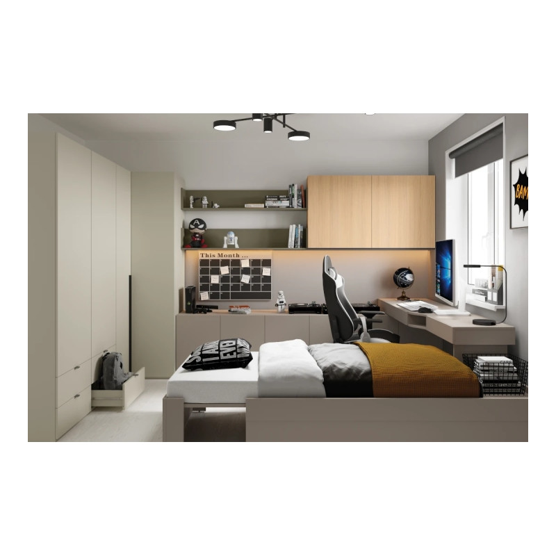 Komoda szara WO-07 – aranżacja w pokoju młodzieżowym