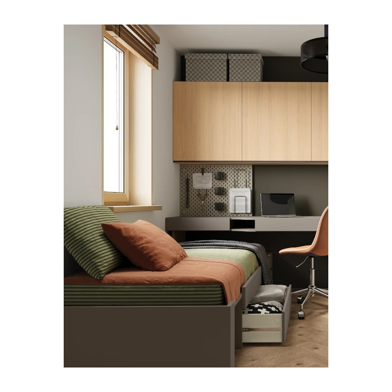 Stylowe łóżko 90x200 do pokoju młodzieżowego Lenart