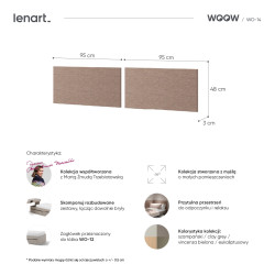 Dekoracja ściany w stylu nowoczesnym – panele Lenart - wymiary