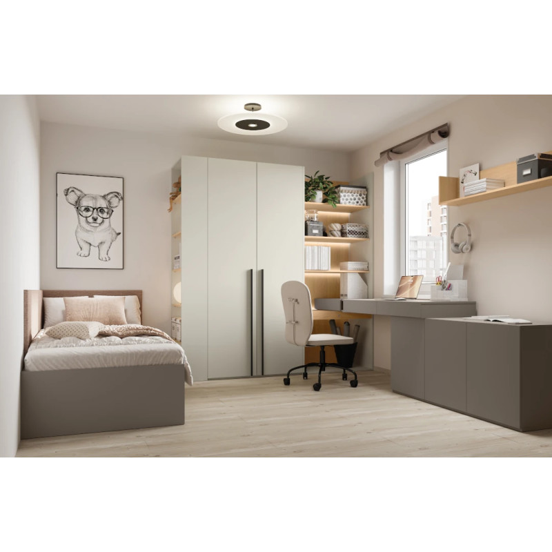 Meble młodzieżowe WOOW SET-WOS2L w kolorze clay grey