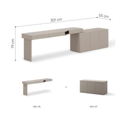 Zestaw do nauki i przechowywania – Lenart WOOW SET-WOS4L - wymiary