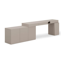 Zestaw biurkowy z szufladami i półkami WOOW Lenart