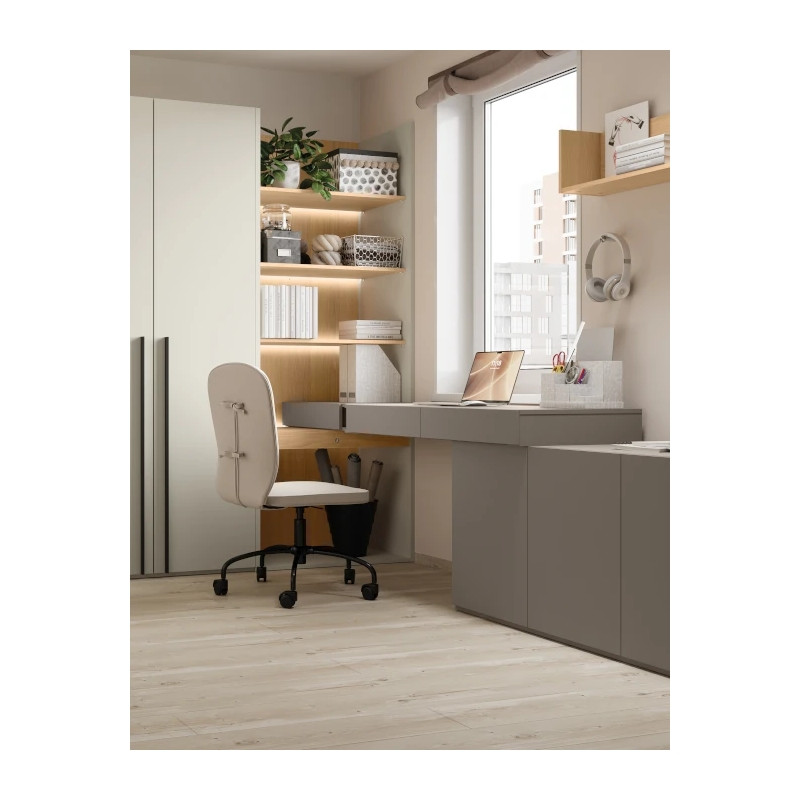 Zestaw młodzieżowy SET-WOS8LE w kolorach clay grey, eukaliptus i szampański - aranżacja