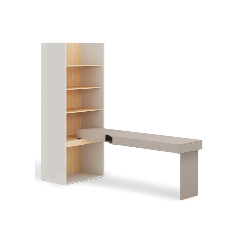 Biurko z regałem SET-WOS10PVB – kolekcja WOOW Lenart