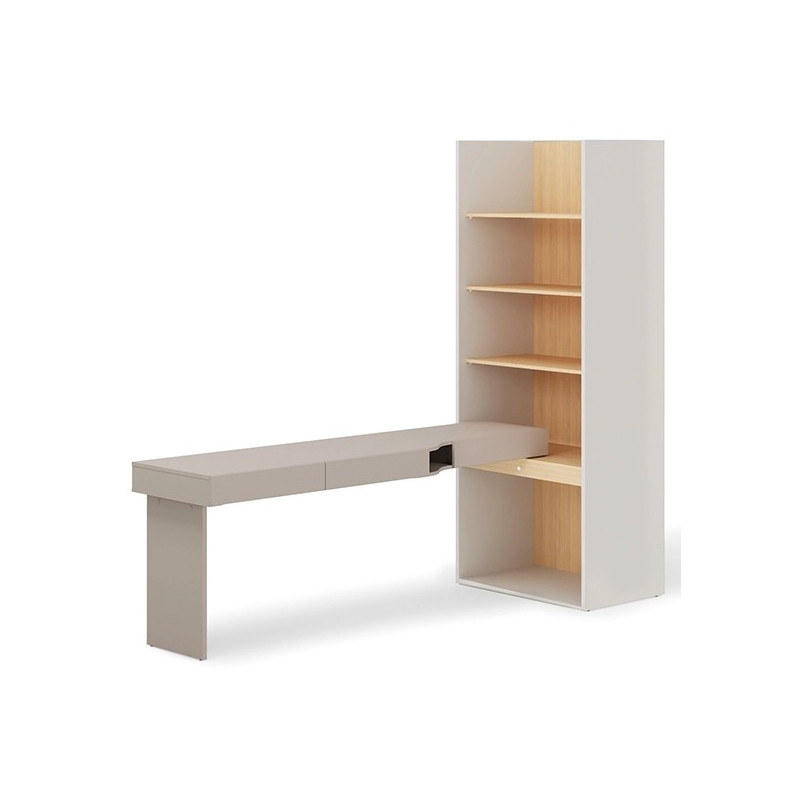 Biurko z regałem SET-WOS10LVB – kolekcja WOOW Lenart