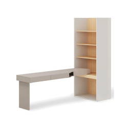 Biurko z regałem SET-WOS10LVB – kolekcja WOOW Lenart