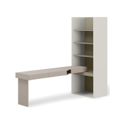 Biurko z regałem SET-WOS10LE w kolorze clay grey i eukaliptus