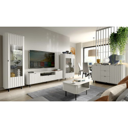 Meble JARSTOL z kolekcji Novado NO-2 Biel Alpejska aranżacja