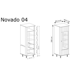 Witryna Jarstol NOVADO NO-4 - wymiary