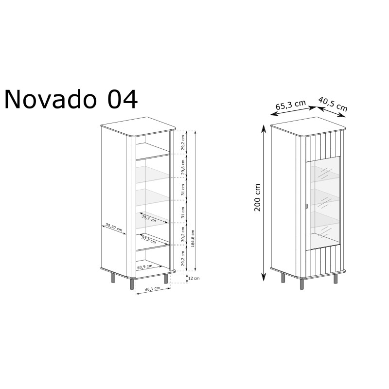 Witryna Jarstol NOVADO NO-4 - wymiary