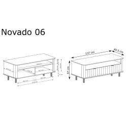 Szafka RTV NOVADO NO-6 Alpejska Biel Jarstol