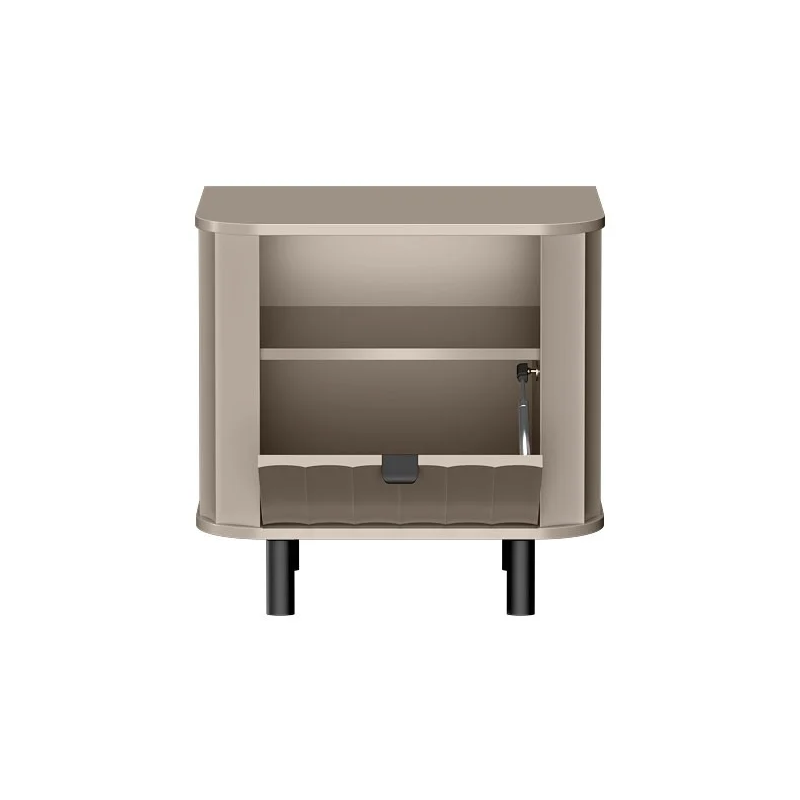 Szafka nocna NOVADO NO-7 Clay Clay Gray - widok front otwarty