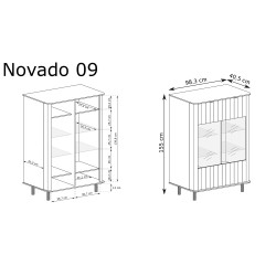 Witryna NOVADO NO-9 Jarstol - wymiary