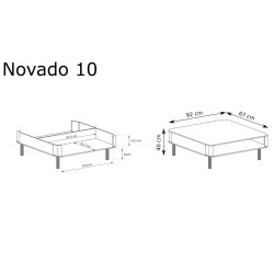 Ława NOVADO NO-10 Jarstol - wymiary