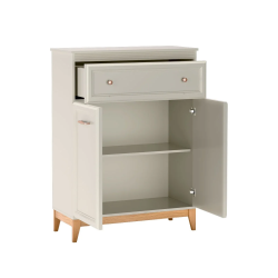 Wysoka komoda WINDSOR Jasrtol W-4 kaszmir wnętrze