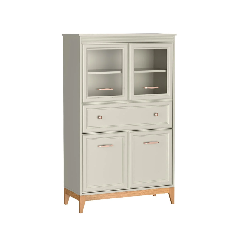 Witryna Jarstol WINDSOR z przeszkloną górą i dolnymi szafkami