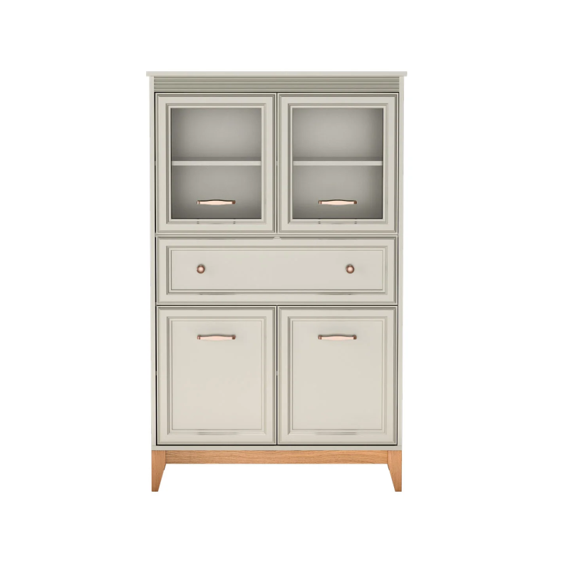 Witryna Jarstol WINDSOR z przeszkloną górą i dolnymi szafkami widok z przodu