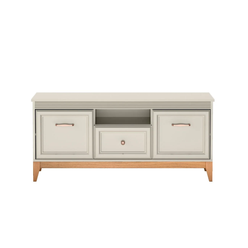 Szafka RTV WINDSOR W-8 z kaszmirowymi frontami - przód szafki