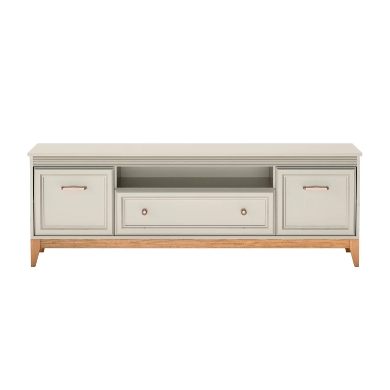 Szafka RTV WINDSOR W-9 179 cm z kaszmirowymi frontami - front szafki