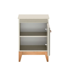 Szafka nocna WINDSOR W-11 45 cm w kolorze kaszmir - widok otwartej szafki z przodu