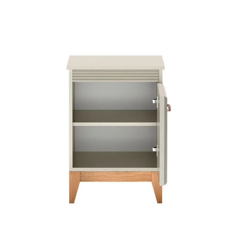 Szafka nocna WINDSOR W-11 45 cm w kolorze kaszmir - widok otwartej szafki z przodu