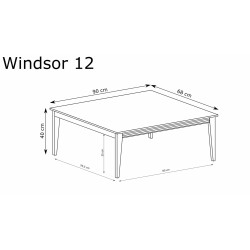 Ława Windsor W-12 Jarstol - wymiary