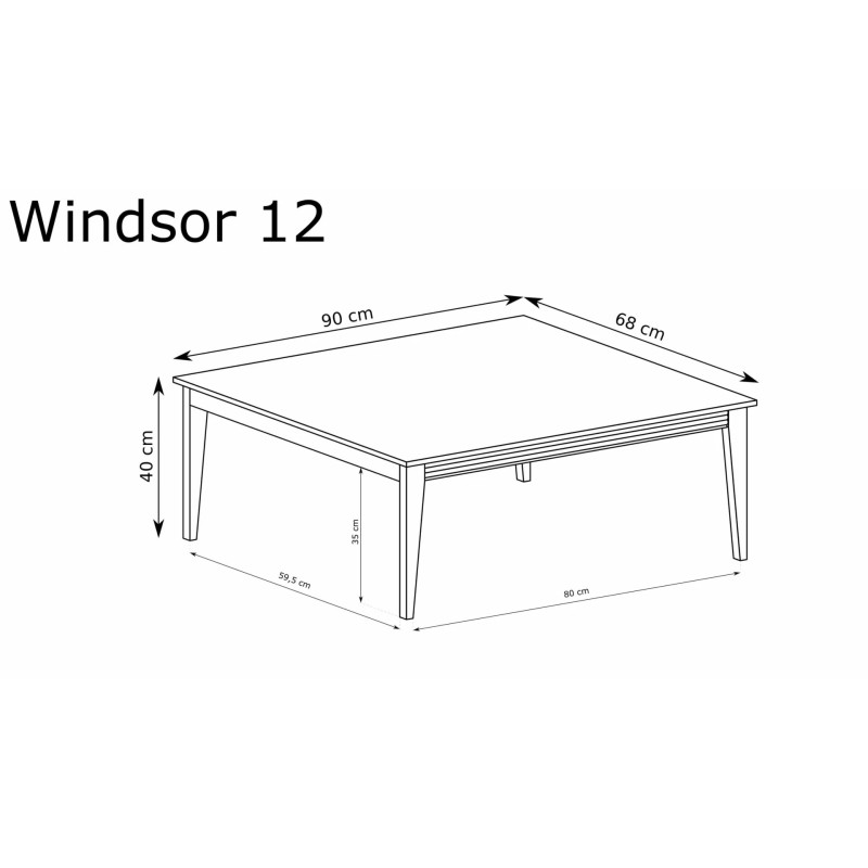Ława Windsor W-12 Jarstol - wymiary