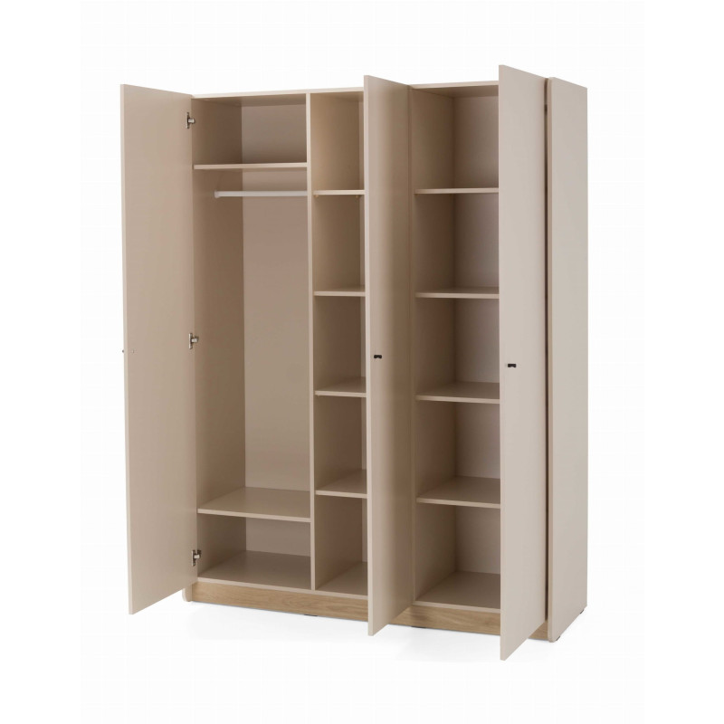 Trzydrzwiowa szafa Alessio AE01 eukaliptus/dąb baltic dune