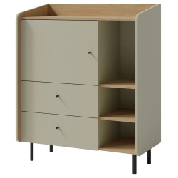 Komoda z szufladami Alessio AE09 eukaliptus/dąb baltic dune