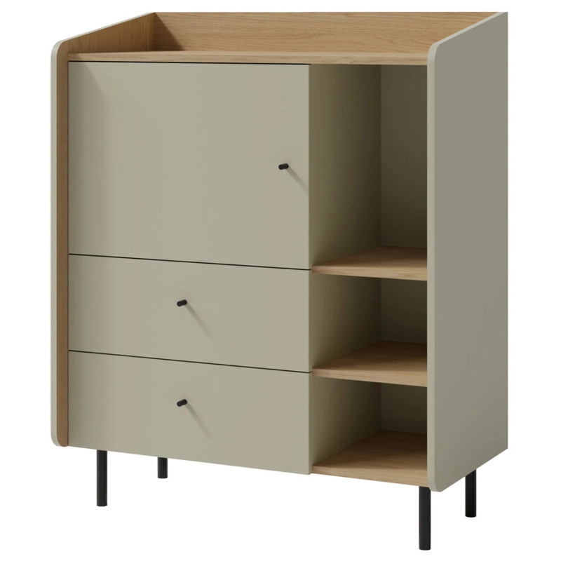 Komoda z szufladami Alessio AE09 eukaliptus/dąb baltic dune