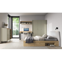 Zestaw mebli do pokoju młodzieżowego ALESSIO Eukaliptus / Dąb
