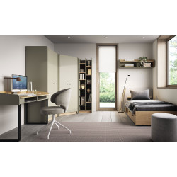 Nowoczesne biurko Alessio AE10 eukaliptus/dąb baltic dune