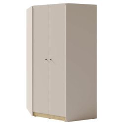 Narożna szafa Alessio AE02 beż piaskowy/dąb olejowany