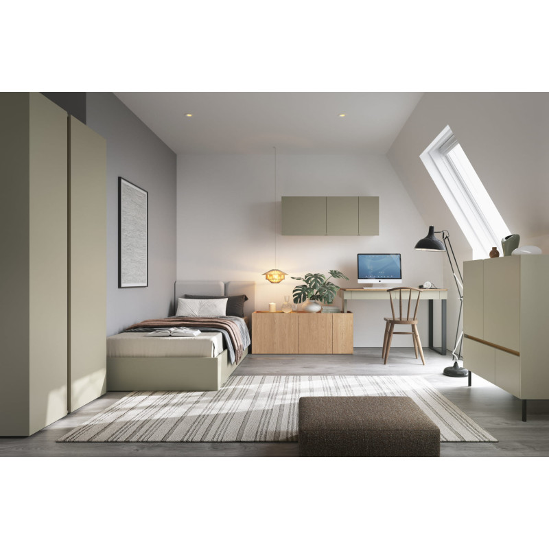 Zestaw mebli do pokoju młodzieżowego LUCA Eukaliptus / Dąb