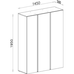 Trzydrzwiowa szafa Luca LC01 eukaliptus/dąb baltic dune