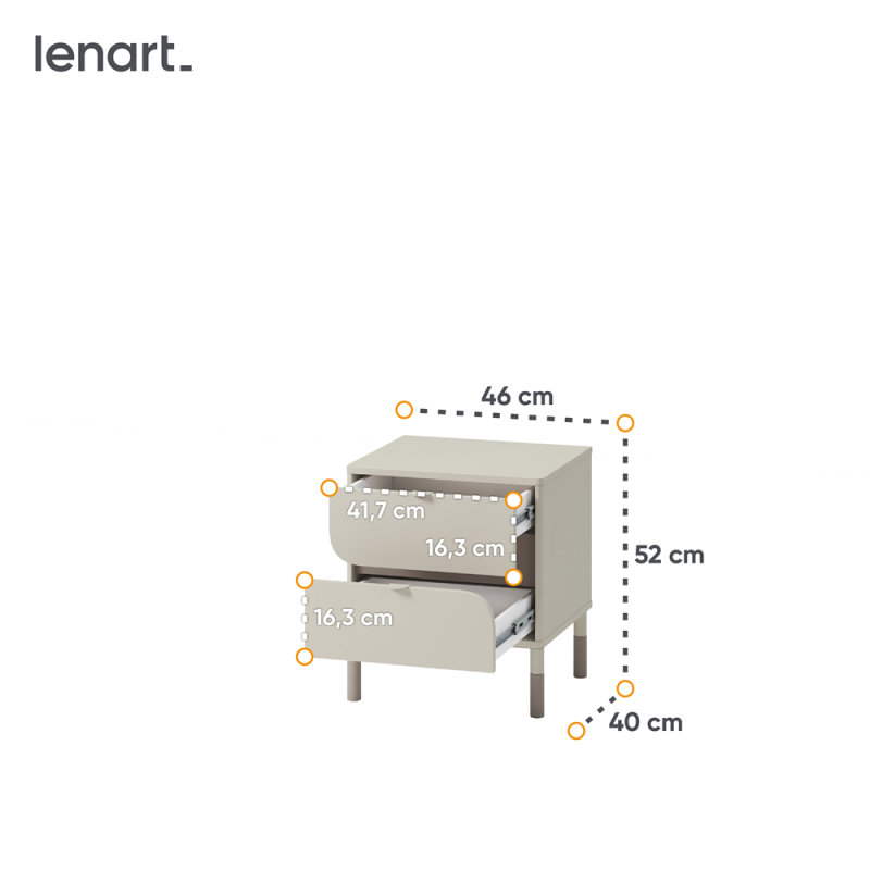 Szafka nocna Harmony HR-07 Lenart Meble
