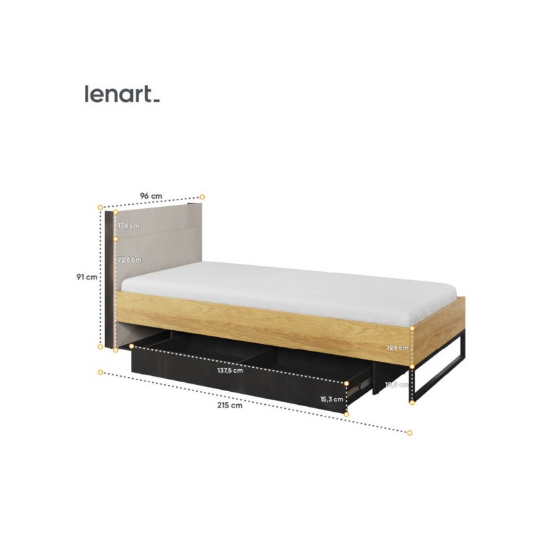 Łóżko Teen Flex TF16 Lenart