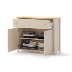 Komoda dziecięca STORY SO-05 beż/dąb vincenza - wnętrze i aranżacja